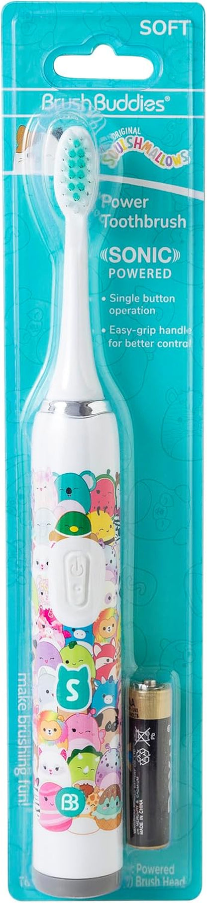 Squishmallows Sonic Toothbrush, Ultra Soft Bristles, Electric Toothbrush for Adults, Gentle Sonic Cleaning with Cute Character Design, Ideal for Daily Oral Care Routine